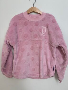 Disneyland Spirit Jersey Fuzzy Pink Velour Fabric Piglet Pink Girls, Small 5-6
